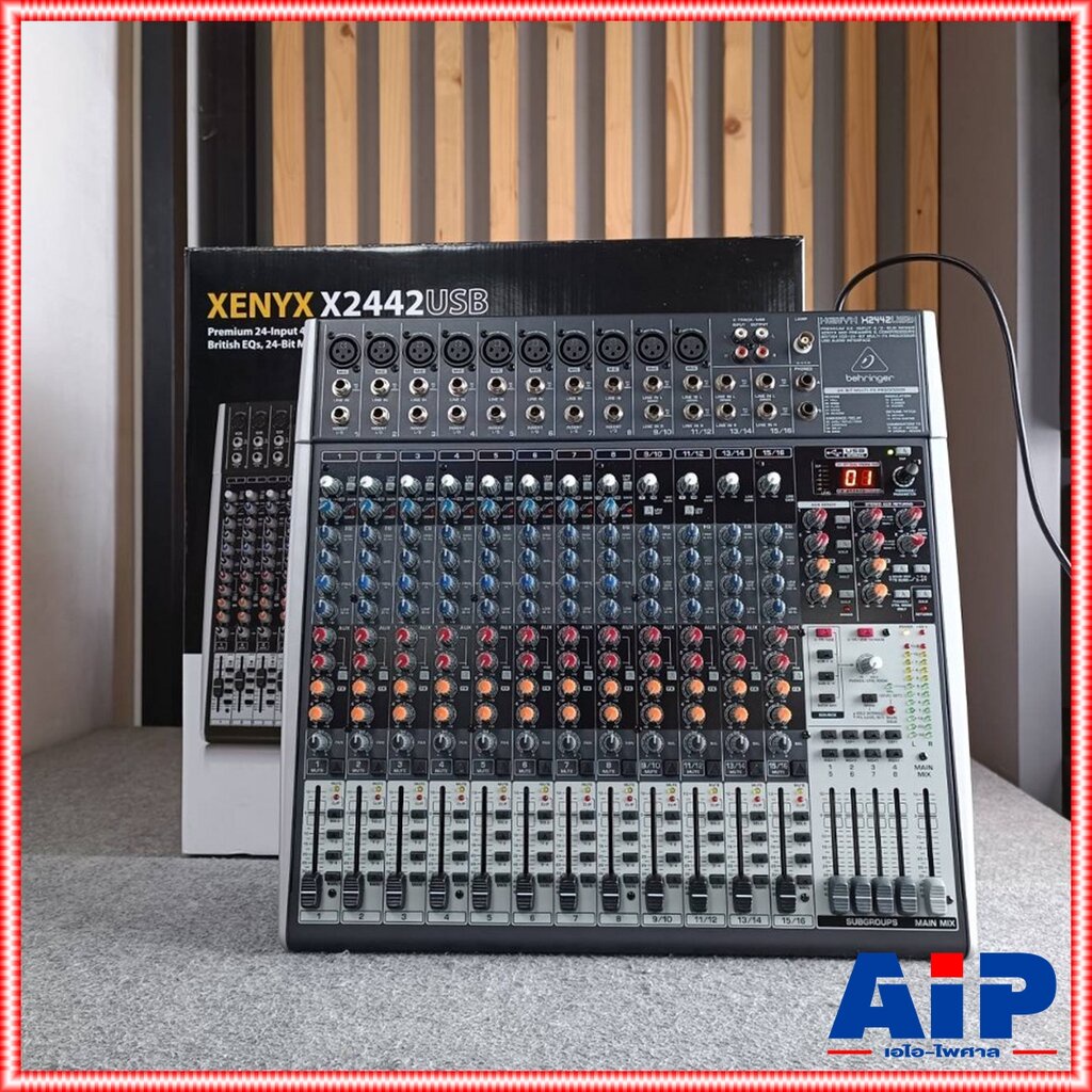 BEHRINGER XENYX-X2442USB mixer มิกเซอร์ BEHRINGER XENYX X2442FX Mixer เครื่องผสมสัญญาณเสียง มิกเซอร์