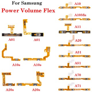 แท้ ปุ่มกดสวิตช์เปิด ปิดเสียง สายเคเบิลอ่อน สําหรับ Samsung A01 A10 A20 A30 A40 A50 A60 A70 A11 A31 A51 A71 A10S A20S M10 20 30