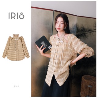 [สินค้าลิขสิทธิ์แท้] IRIS BOUTIQUE IS2023YD65 Mist forest shirt เสื้อเชิ้ต เสื้อแขนยาว เสื้อผ้าผู้หญิง