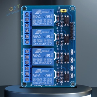 [Getdouble.th] โมดูลรีเลย์ 5V 12V 4 ช่องทาง พร้อมบอร์ดขยายรีเลย์ออปโต้คัปเปลอร์ สําหรับ Arduino