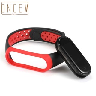 【ONCEMOREAGAIN】Dual Color Silicone Sport Strap for Mi Band 6 / 5 Comfortable and Stylish