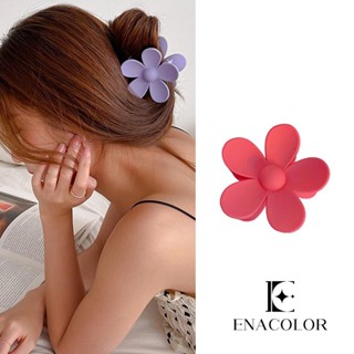 Enacolor Ins กิ๊บติดผม ลายดอกไม้ สีแคนดี้ ขนาดใหญ่ 4.2 ซม.*7.3 ซม. สไตล์เกาหลี สําหรับผู้หญิง