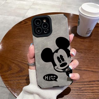 เคสโทรศัพท์มือถือ กันกระแทก ลายการ์ตูนมิกกี้เมาส์ มีลายด้านข้าง สําหรับ Iphone 14Promax 13 12 11Pro XR 7 8Plus