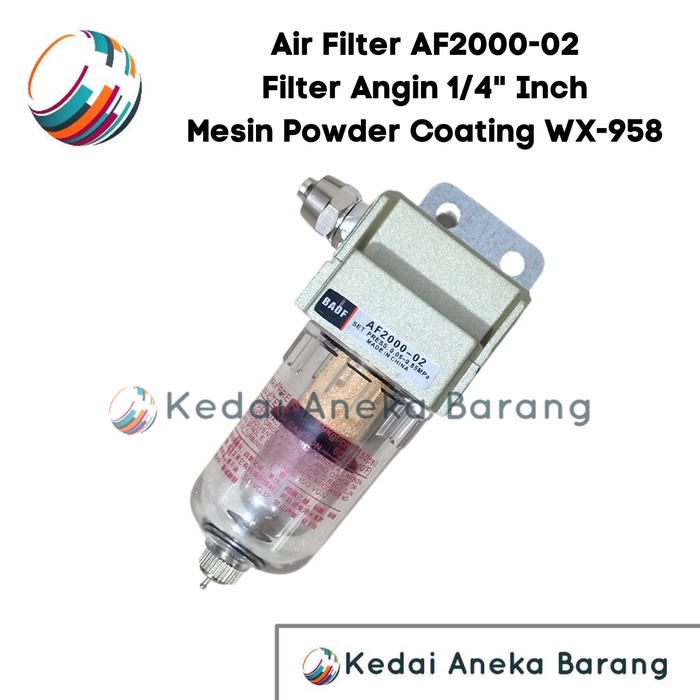 กรองอากาศลม 1/4" AF2000-02 AF2000 02 ผงเคลือบ WX-958 OP27