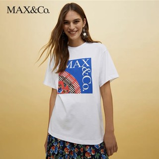 [พร้อมส่ง] เสื้อยืดคอกลม แขนสั้น พิมพ์ลายโลโก้ max ผ้าฝ้าย แฟชั่นฤดูใบไม้ผลิ และฤดูร้อน