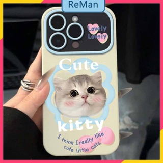          ใหม่ เคสโทรศัพท์มือถือนิ่ม ลายแมววงกลม ขนาดใหญ่ สําหรับ apple iphone 11 14Promax iPhone13 12 11 78 14Promax 14plus 13 12pro 11 pro max Xr Xs max 7 8 Plus 13 pro max 13 12 12pro 11promax