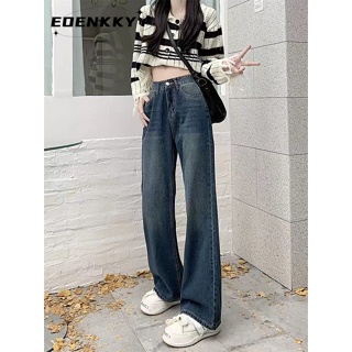 EOENKKY กางเกงขายาว กางเกงยีสน์ผู้หญิง ทรงหลวม ๆ ตรง Retro Hip Hop Pants 2023 NEW Style  Comfortable Unique Trendy รุ่นใหม่ A97L02XK 36Z230909