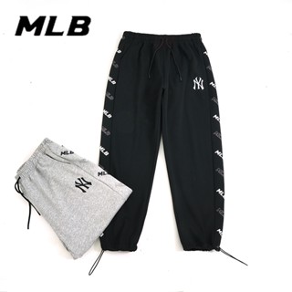 กางเกงกีฬา กางเกงวิ่งจ๊อกกิ้ง ปักลายโลโก้ MLB NY ของแท้ แนวตรง แบบดั้งเดิม สําหรับคู่รัก