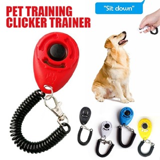 New Pet Dog Clicker Trainer Training Aid Cat Wrist Strap Puppy Obedience Click