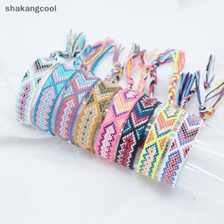 Shakangcool สร้อยข้อมือถัก แฮนด์เมด ประดับพู่ สไตล์โบฮีเมียน ปรับได้ สําหรับผู้หญิง SGL