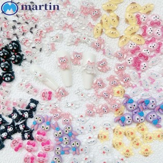 Martin อุปกรณ์ตกแต่งเล็บ เรซิ่น คริสตัล AB ลายกระต่าย หมี ปิกาจู DIY