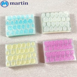 Martin สติกเกอร์ติดเล็บปลอม แบบใส ระบายอากาศ สองด้าน สีชมพู กันน้ํา DIY สําหรับผู้หญิง