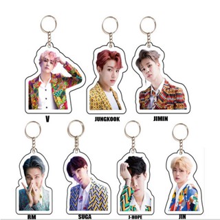 Cute Acrylic Kpop BTS Keychain Bangtan Boys Keyring Bag Accessories Clearance sale