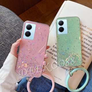 พร้อมส่ง เคสโทรศัพท์มือถือนิ่ม แบบใส ลายอวกาศ ดาว พร้อมสายคล้องมือ สําหรับ VIVO Y27 Y36 Y78 Y02T Y02A 5G 4G 2023 Y27 VIVOY36 VIVOY78