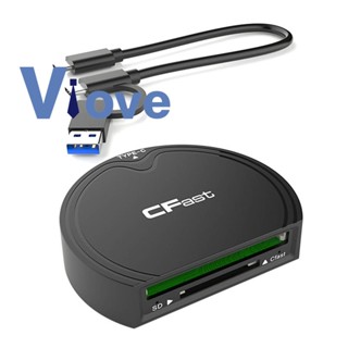 2 in 1 อะแดปเตอร์การ์ดรีดเดอร์ CFast 2.0 SD USB3.2 Gen2 10Gbps ความเร็วสูง