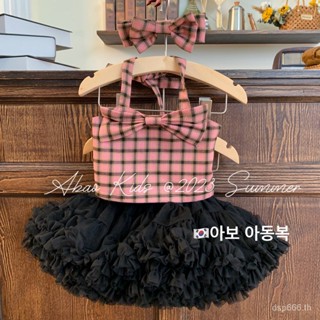 Korean-style childrens clothing 2023 girls summer new western style tutu skirt female baby temperament mesh Pengpeng skirt skirt skirt UP07