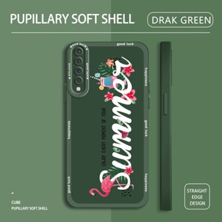 สําหรับ Samsung Galaxy A6 Plus A7 A9 2018 การ์ตูน ฟลามิงโก้ เคสด้านหลัง TPU นิ่ม ป้องกันกล้องเต็มรูปแบบ เคสกันกระแทก