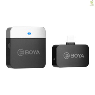 Boya BY-M1LV-U เครื่องส่งสัญญาณระบบไมโครโฟนไร้สาย 2.4GHz และตัวรับสัญญาณไมโครโฟนบันทึกเสียง ขนาดเล็ก พร้อมกล้อง Type Came-8.9