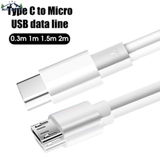 0.3/1/1.5/2 ม. คุณภาพสูง Type-C ถึง Micro USB สายเคเบิลข้อมูล / สายชาร์จอะแดปเตอร์ สีขาว อเนกประสงค์ / สายชาร์จข้อมูล การส่งข้อมูลโทรศัพท์ / สายเคเบิลข้อมูลการเชื่อมต่อโทรศัพท์แท็บเล็ต