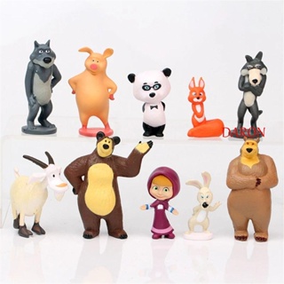 Daron โมเดลฟิกเกอร์ PVC รูปการ์ตูนหมี Masha and The Bear ขนาด 4-6 ซม. ของขวัญคริสต์มาส สําหรับตกแต่งบ้าน