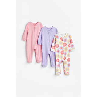 H&amp;M  Boy 3-pack zip-up all-in-one pyjamas 1124384_4