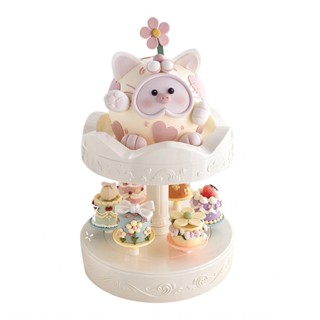 Globedealwin Rotating Dessert Display Stand  Decorative Rotary Machine Multifunctional Automatic Durable for Home