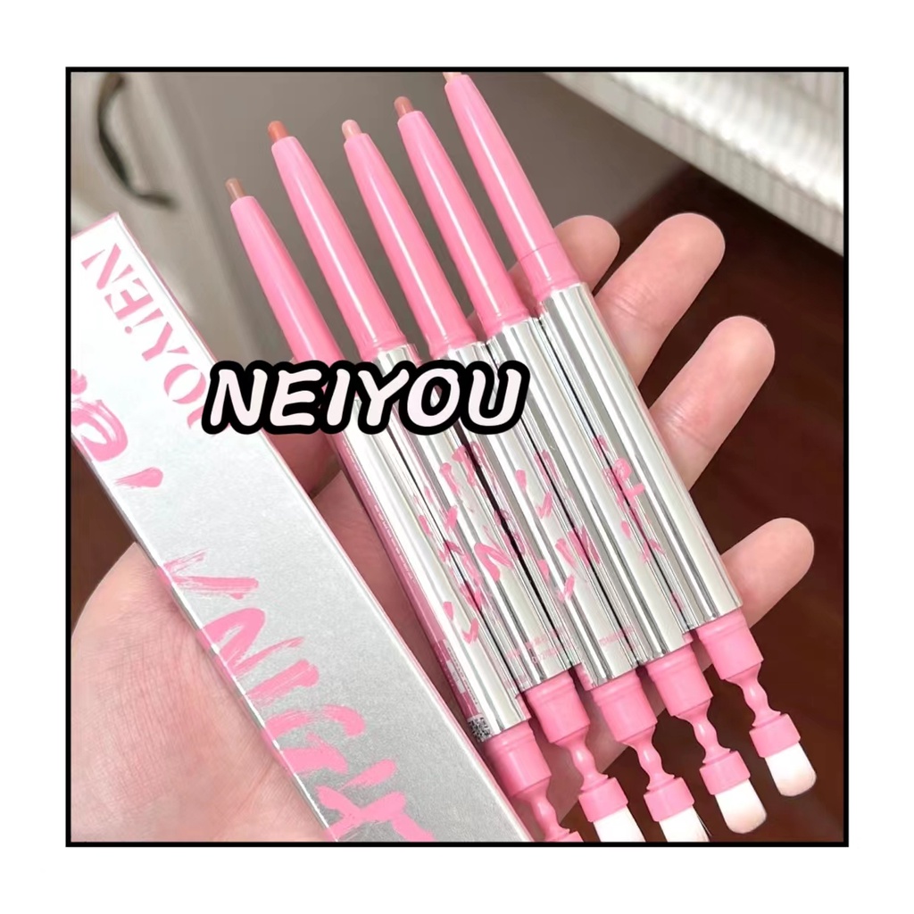 [ใหม่] Neiyou Double-Headed Lip Liner Outline Lip Shape กันน้ําและทนทาน Nude Color Lip Liner