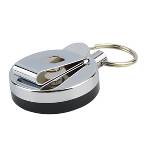 【yunhai】Retractable Metal Card Badge Holder Steel Ring Belt Clip Pull Key Chain