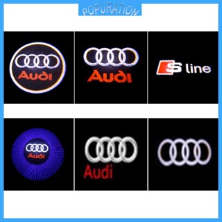 Pop โคมไฟโปรเจคเตอร์ LED รูปโลโก้ผี สําหรับติดประตูรถยนต์