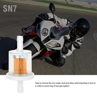 SN7 10pcs 1/4inch Plastic Inline Mini Small Engine Fuel Gas Filters for Lawnmower Motorcycle