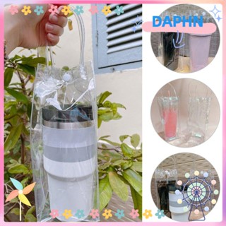 Daphs ฝาครอบขวดน้ําพลาสติก PVC แบบใส กันน้ํา พร้อมที่จับ สะดวก อเนกประสงค์ 3 ชิ้น