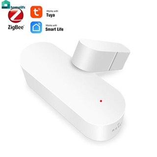 Aubess ZigBee Smart Life Smart Door Sensor เซ็นเซอร์หน้าต่างประตูเครื่องตรวจจับสัญญาณเตือนแม่เหล็กอิสระ Magnetic Sensor ทำงานร่วมกับ Alexa และ Google Assistant Home home