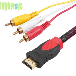 อะแดปเตอร์แปลงสายเคเบิ้ล HDMI เป็น 3RCA สําหรับกล่องทีวี A [highways.th]