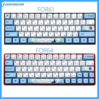 Ev 73 ปุ่มกดคีย์บอร์ด PBT OEM สําหรับ GH60 GK61