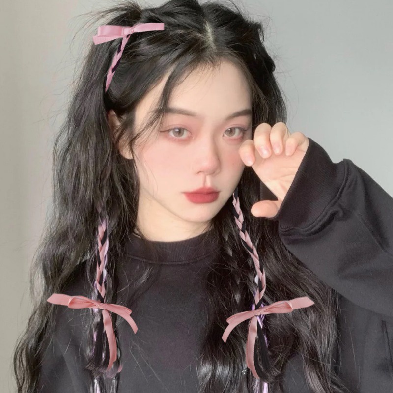 วิกผมหางม้า ริบบิ้นถักเปีย แฮนด์เมด Y2k ราคา ถูกที่สุด ดีลบีเคเค แกลเลอรีภาพที่ 7