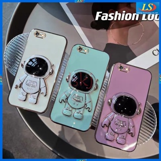 เคส iPhone 6S Plus เคส iPhone 6 Plus 7 8 SE 2020 7 Plus 8 Plus X XR XS Max เคสโทรศัพท์มือถือ ลายนักบินอวกาศ Nasa พร้อมขาตั้ง สําหรับ YHYC