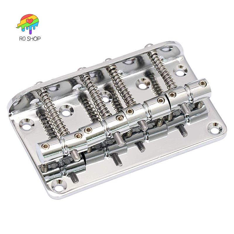 Hard Tail Fixed Bass Guitar Bridge เข้ากันได้กับ 4 String Jazz Bass หรือ Precision Bass สไตล์เบสกีตา