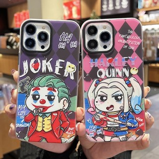 เคสโทรศัพท์มือถือ เนื้อแมตต์ ลาย Joker Harley Quinn สําหรับ iPhone 14 Pro 13 12 Pro Max 11