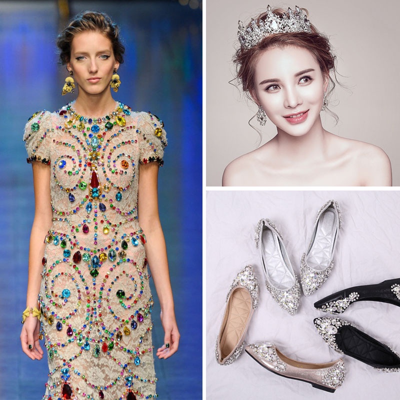 เพชรคริสตัล คละแบบ สําหรับเย็บผ้า Diy - รูปที่ 6