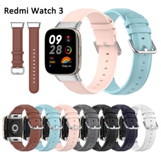 สายนาฬิกาข้อมือหนัง แต่งหัวเข็มขัด แฟชั่นคลาสสิก สําหรับ Redmi watch 3 2023