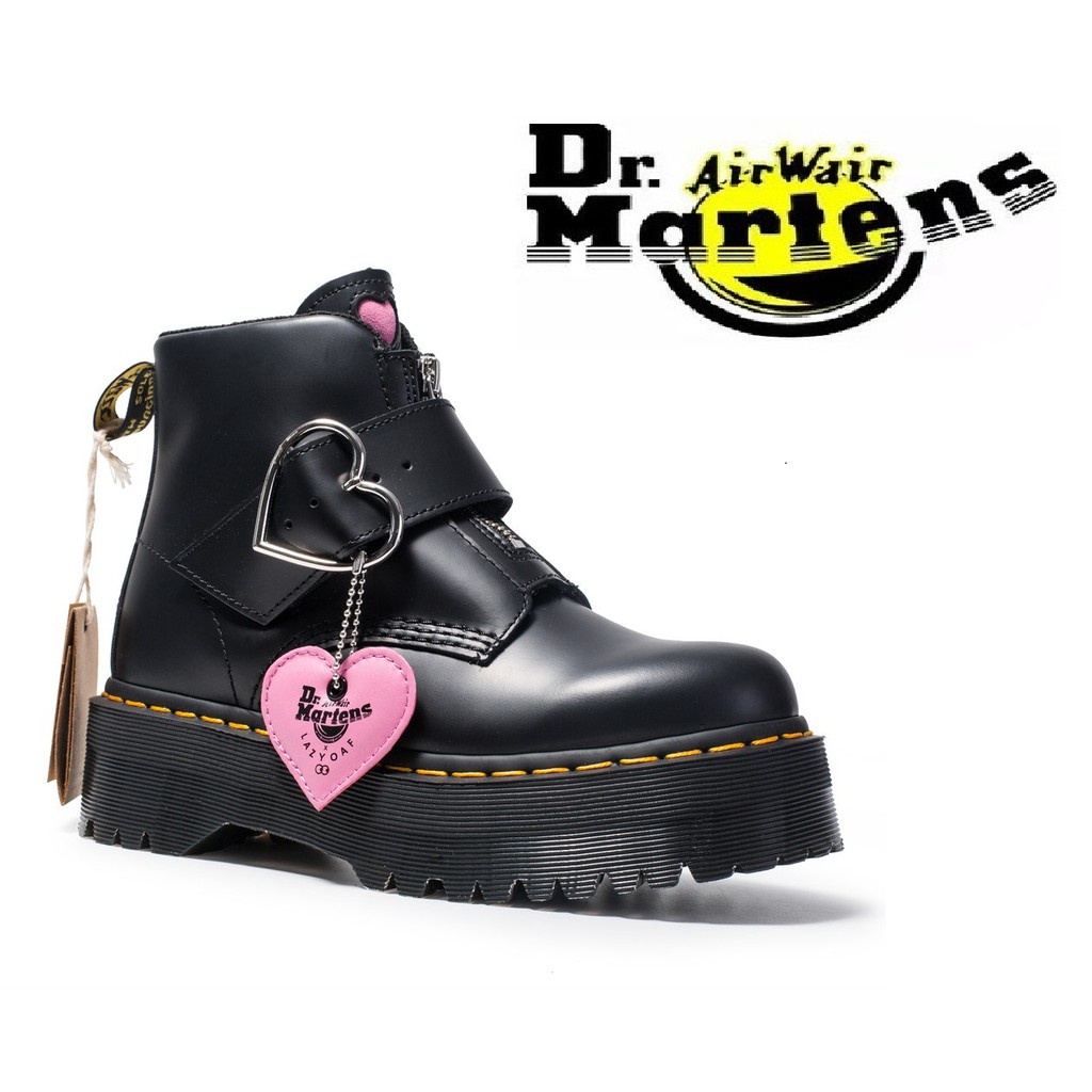 Hot Dr. Martens Airwair X Womens S Zipper Buckle ก้นหนารองเท้าบูทสไตล์อังกฤษ Q8y2