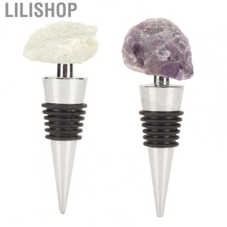 Lilishop Gemstone  Saver Crystal Stone Decorative Practical Reusable Compact  Bottle Stopper Reusable  Cork