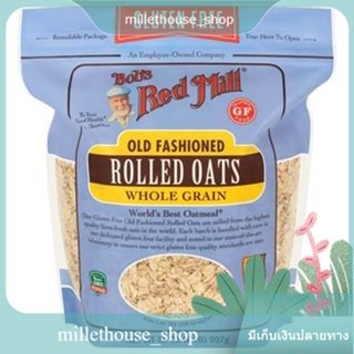 Bobs Red Mill Gluten Free Rolled Oats Whole Grain 32oz/Bobs Red Mill ข้าวโอ๊ตรีดปราศจากกลูเตนโฮลเกรน 32oz