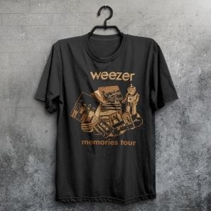 T-shirt เสื้อยืด พิมพ์ลายวง Weezer 2 Band (วง Band distro) otdesign S-5XL