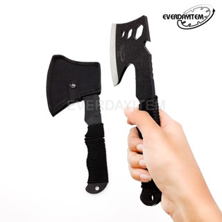 มีดเดินป่า Everdayitems 0180301633 Scorpion AXE ขวานสแตนเลสขนาดพกพา-สีดำ