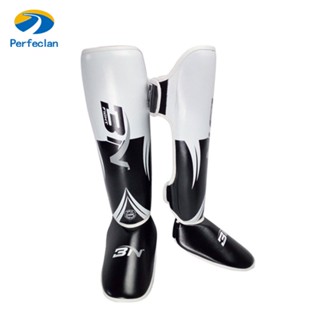 Perfeclan Shin Guards มวยไทยอาร์ต ป้องกันขา Mma Kickboxing Kung Fu สีส้ม