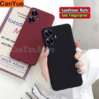 Realme C55 C35 C33 C31 C30 C30s C25Y C21Y real me C 55 35 33 31 30 30S 25y 21y Soft TPU Sand Matte Case Flexible Silicon Anti Finger Print Back Cover Sweat Resistant Phone Casing Anti-Fall Anti-Slip Shell