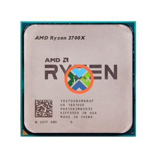 ซ็อกเก็ต AMD Ryzen 7 2700X R7 2700X 3.7 GHz Eight-Core Sixteen-Thread 16M 105W CPU Processor YD270XBGM88AF AM4