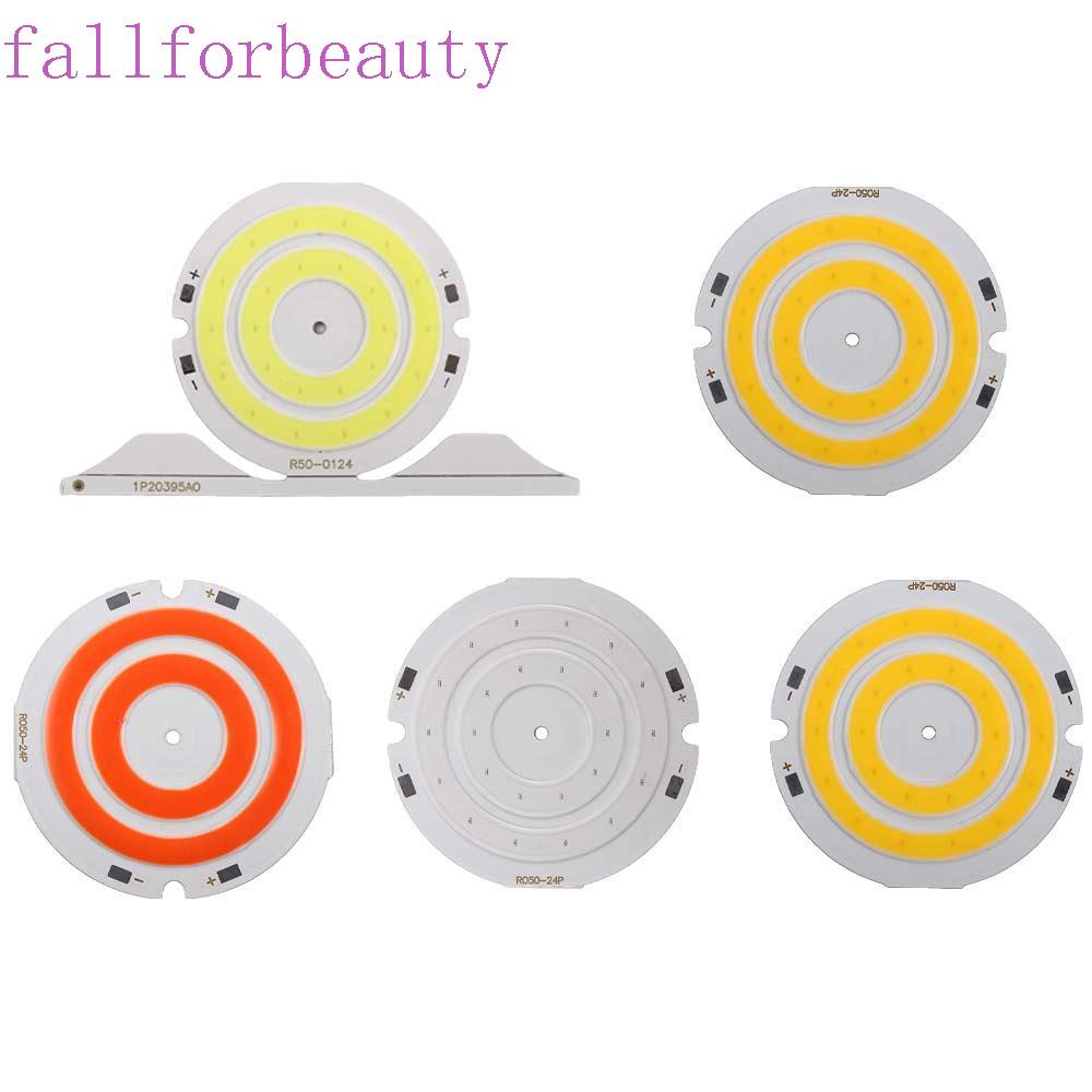 Fallforbeauty ชิป COB DC 3V 4V เส้นผ่านศูนย์กลาง 50 มม. แหวนคู่ COB วงกลม LED โคมไฟอบอุ่น / เย็น / แ