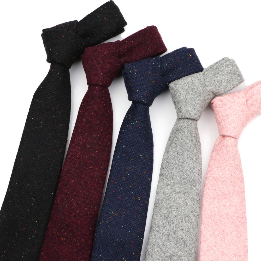 Zonfaz คุณภาพสูง 100 % ขนสัตว ์ เนคไทบางสีทึบ Handmade Ties Vintage Casual Skinny เนคไทสําหรับงานแต ่ งงานอุปกรณ ์ เสริมคอ